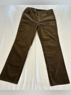 Talbots Brown Corduroy Pants with Copper Button